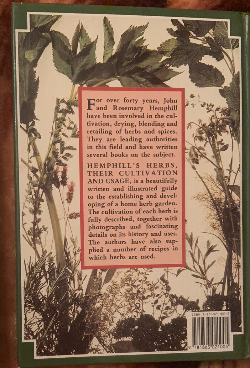 HC HERBS Their Cultivation & Usage + HERBS for HEALTH John Rosemary Hemphill Set
