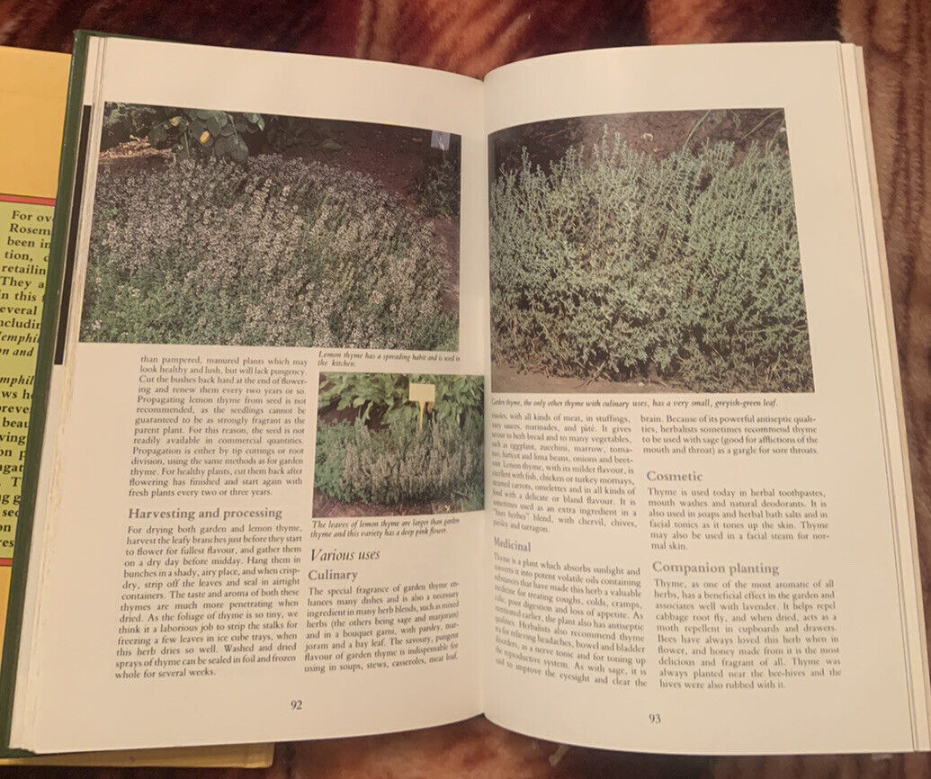 HC HERBS Their Cultivation & Usage + HERBS for HEALTH John Rosemary Hemphill Set