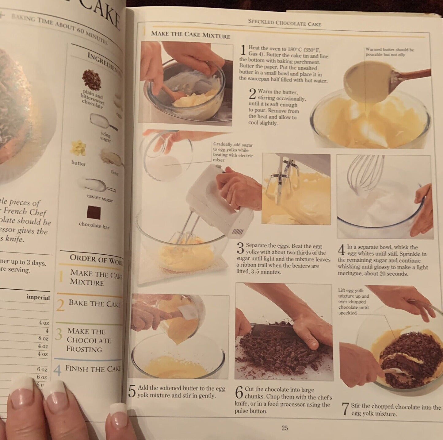 HC LOOK AND COOK Chocolate Desserts by Anne Willan 1993 Step by Step Recipe Book