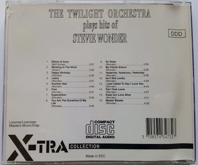 CD The Twilight Orchestra Plays Hits of STEVIE WONDER Audio CD 16 Tracks Digital