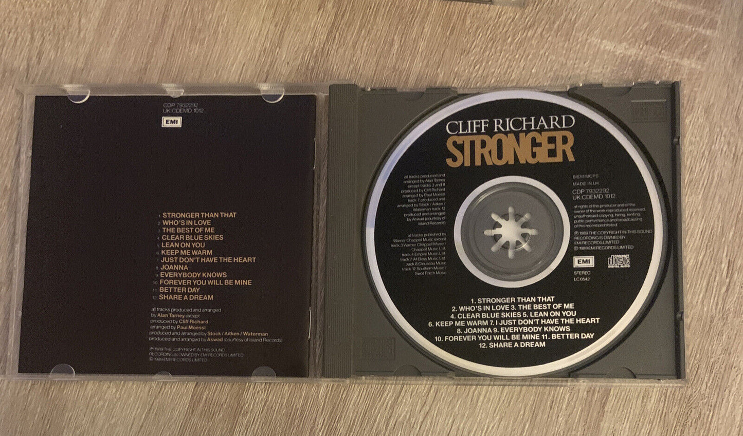CD CLIFF RICHARD - Stronger Music Album 1989 British