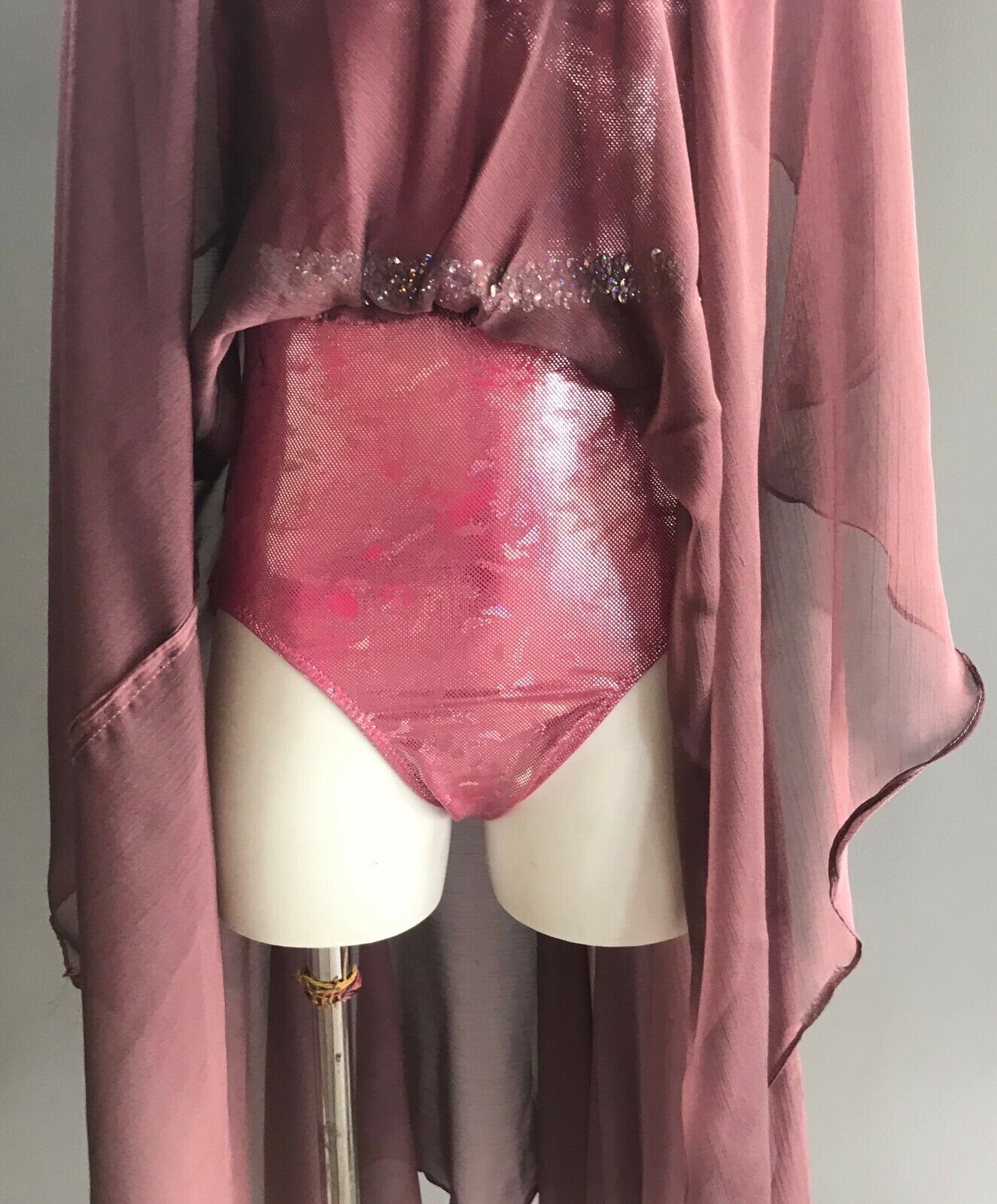 Tween Girl CREMONINI Dance Dress Pink & Grape Colour Inbuilt Bodysuit Stage 14