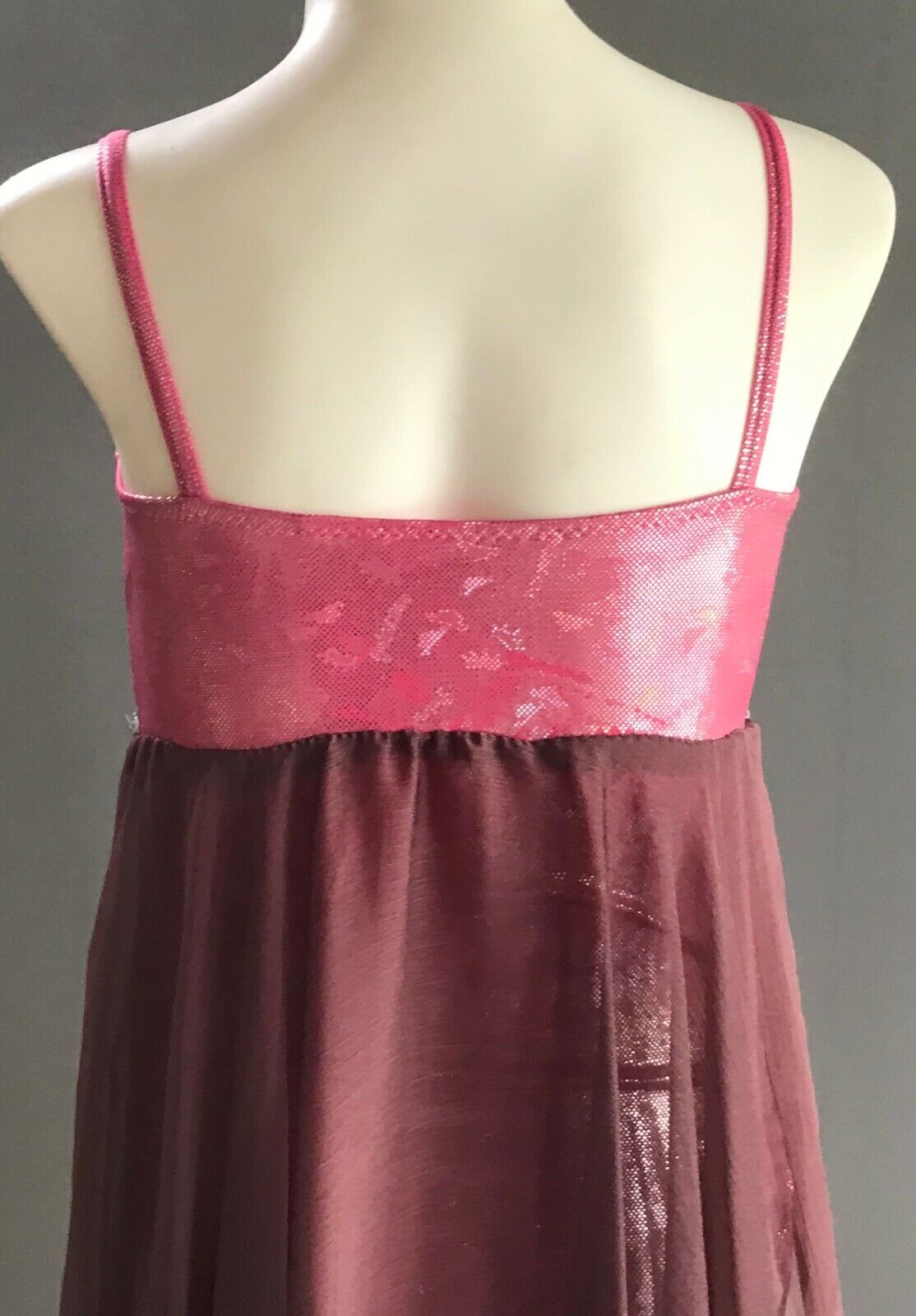 Tween Girl CREMONINI Dance Dress Pink & Grape Colour Inbuilt Bodysuit Stage 14