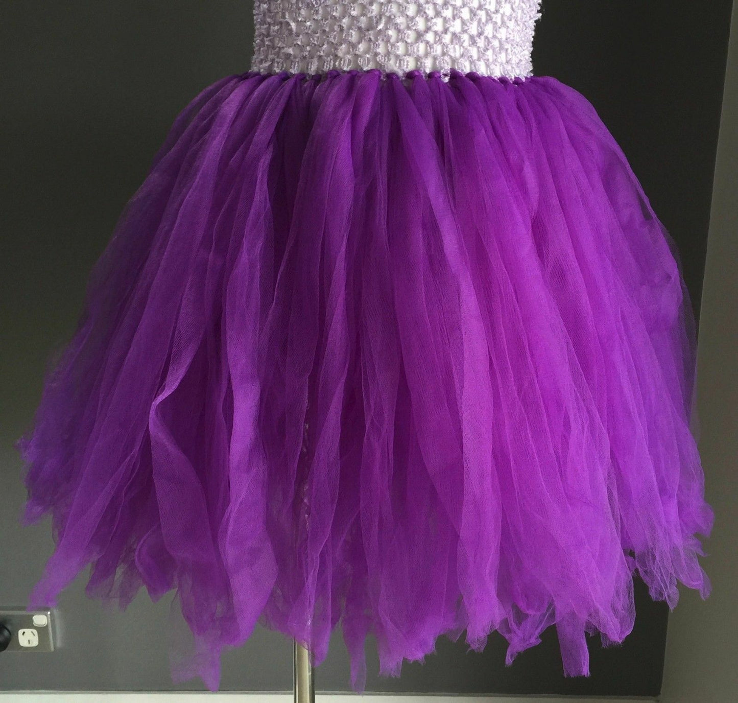 Purple Tulle TUTU Dress Ups Fairy Princess Dance Girls Fits 4 - 8 Handmade