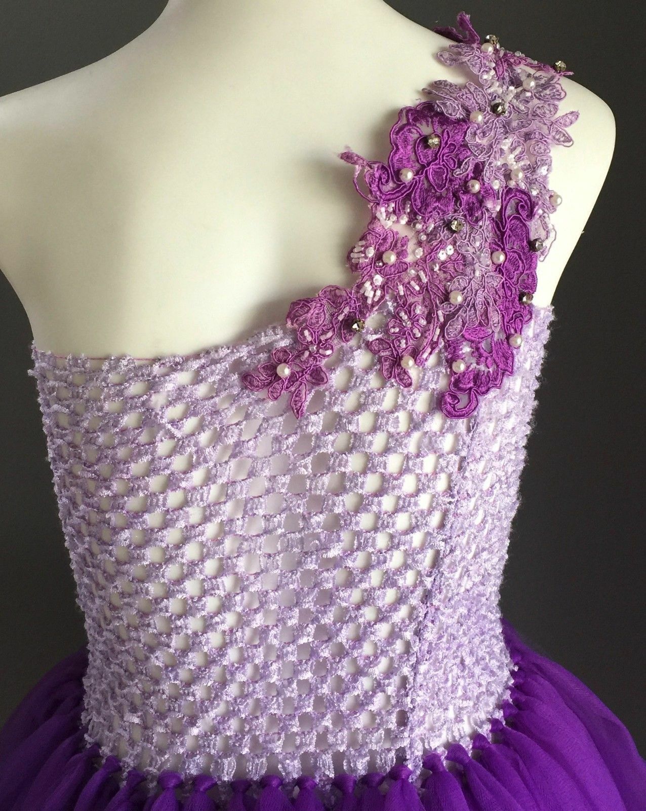 Purple Tulle TUTU Dress Ups Fairy Princess Dance Girls Fits 4 - 8 Handmade
