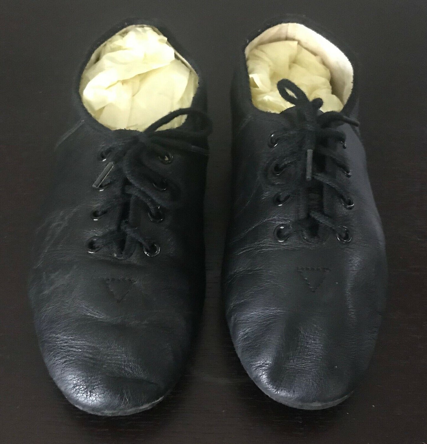 BLOCH Jazz Shoes Kids Lace Up Black Leather Size 3 / 21cm Dance Shoes