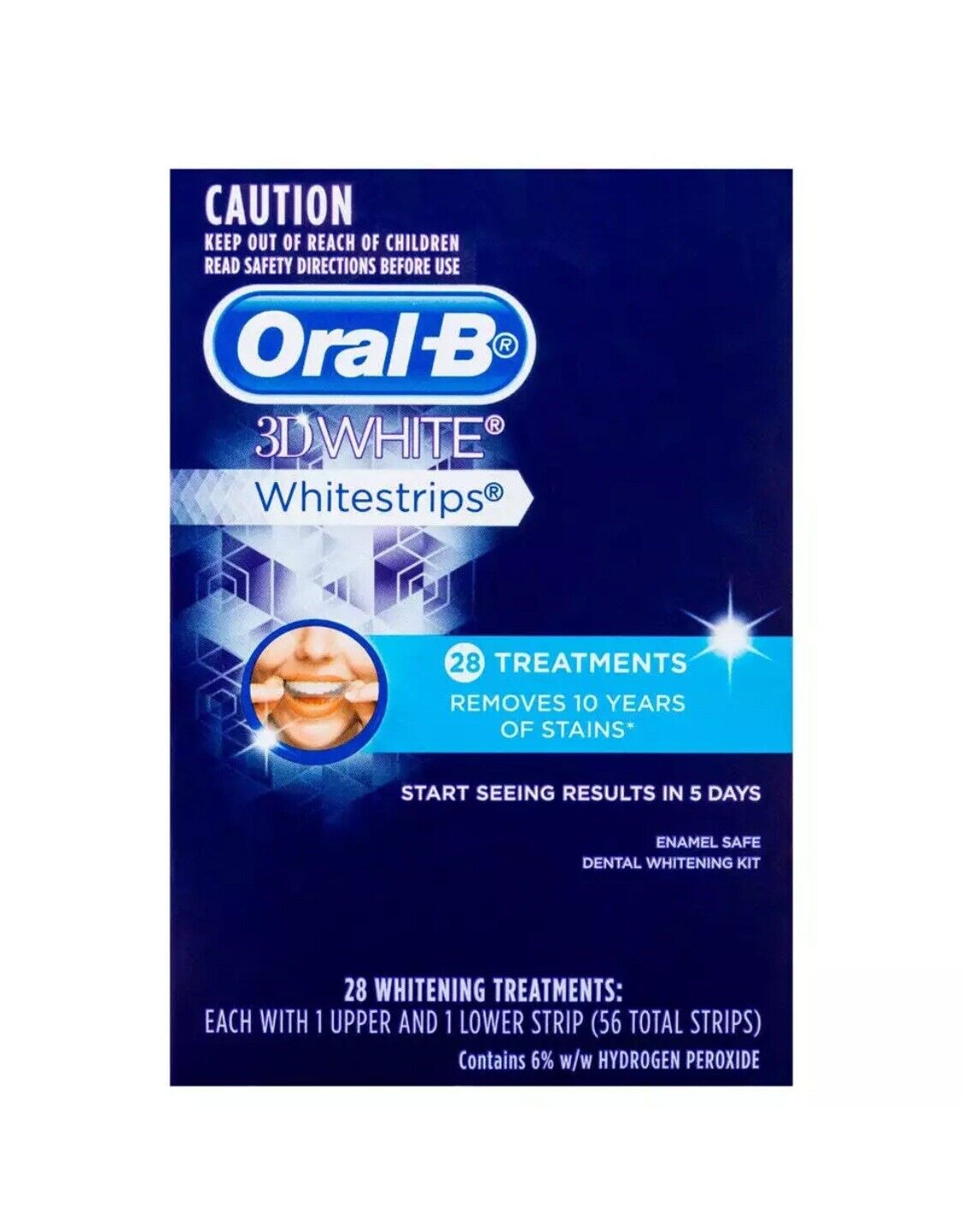 Oral B 3D White Whitestrips 28 Whitening Treatments Tooth Dental Care NEW SEALED