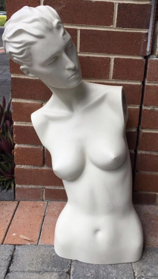 75cm Retro Bright White MANNEQUIN FEMALE  Display Decor Model Beautiful Head