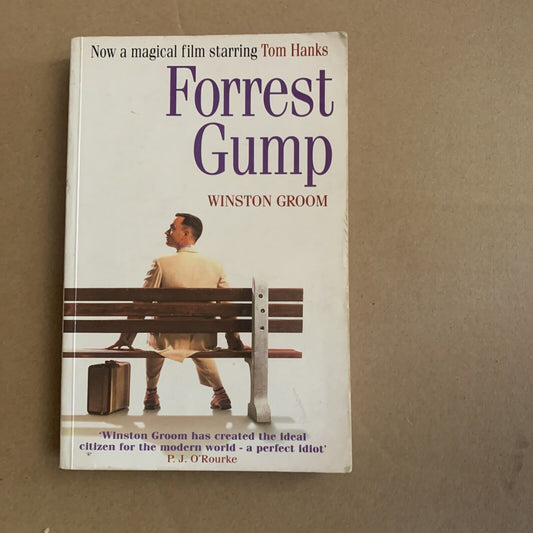 PB Book 1994 FORREST GUMP by Winston Groom Movie Tie In Tom Hanks Perfect Idiot