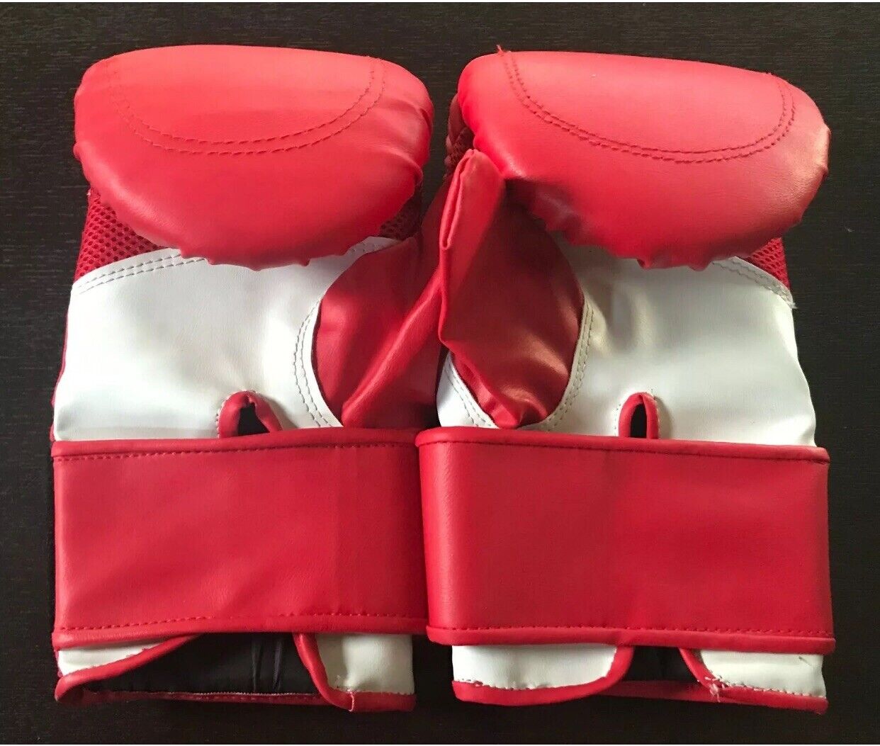 KIMTI SPORT BOXING GLOVES Red & White Size L Unisex Sports Training Spa Partner