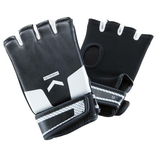 OUTSHOCK Training Gloves Black & White Fingerless 4 Punching Bag Size XL Boxing