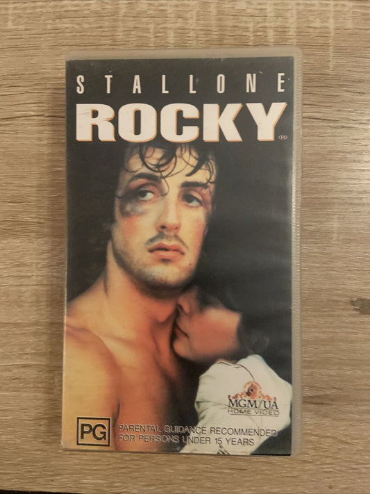 VHS ROCKY 1975 Video Tape Sylvester Stallone Talia Shire Burt Young Boxing Cult