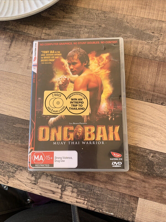 TONY JAA Movie ONG BAK Dvd UNCUT Muay Thai Martial Arts Movie Kickboxing Movie
