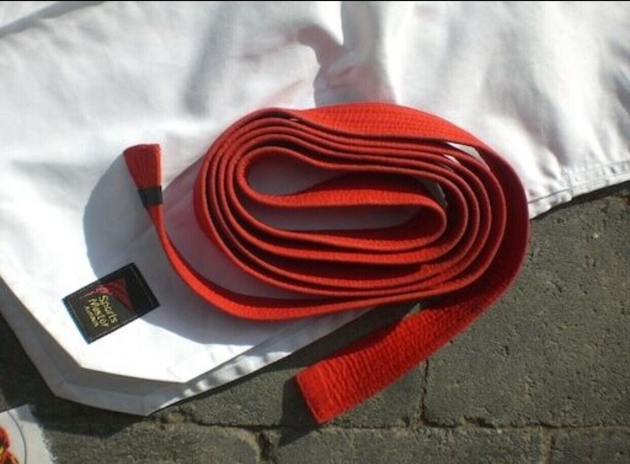 Martial Arts TAEKWONDO Uniform 4 180 Sports Master Australia Red Belt NEW Unisex