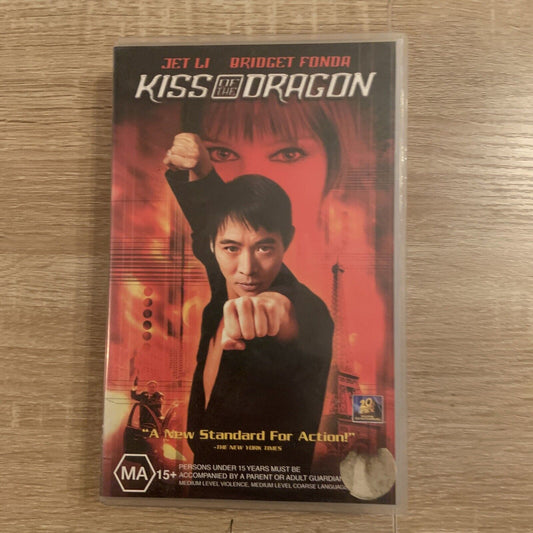 Vintage VHS KISS OF THE DRAGON 2002 Fox VIDEO Jet Li Bridget Fonda Martial Arts
