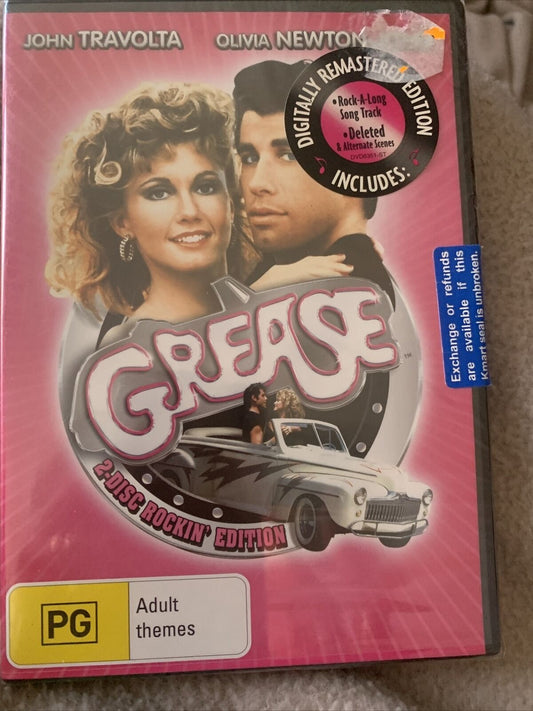 DVD GREASE Rockin’ Edition R4 Rock A Long Soundtrack 2 Disc Travolta Sealed NEW