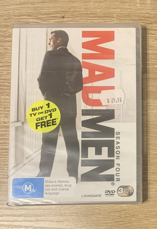 DVD MADMEN Season Four 4 13 Eps Set 1950's 3 Disc Mad Men Sealed NEW TV Series
