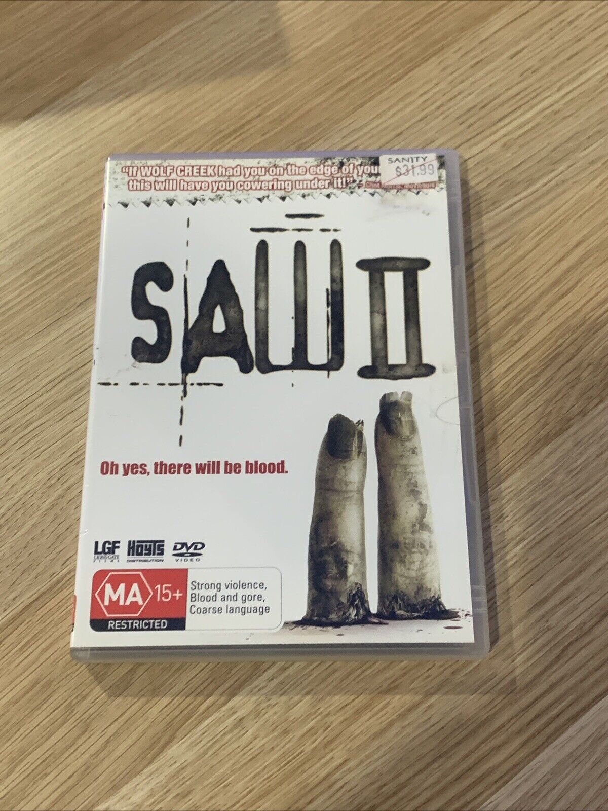 DVD Horror SAW 2 R4 PAL Blood Gore Violence Movie MA15+ 2005 Cult