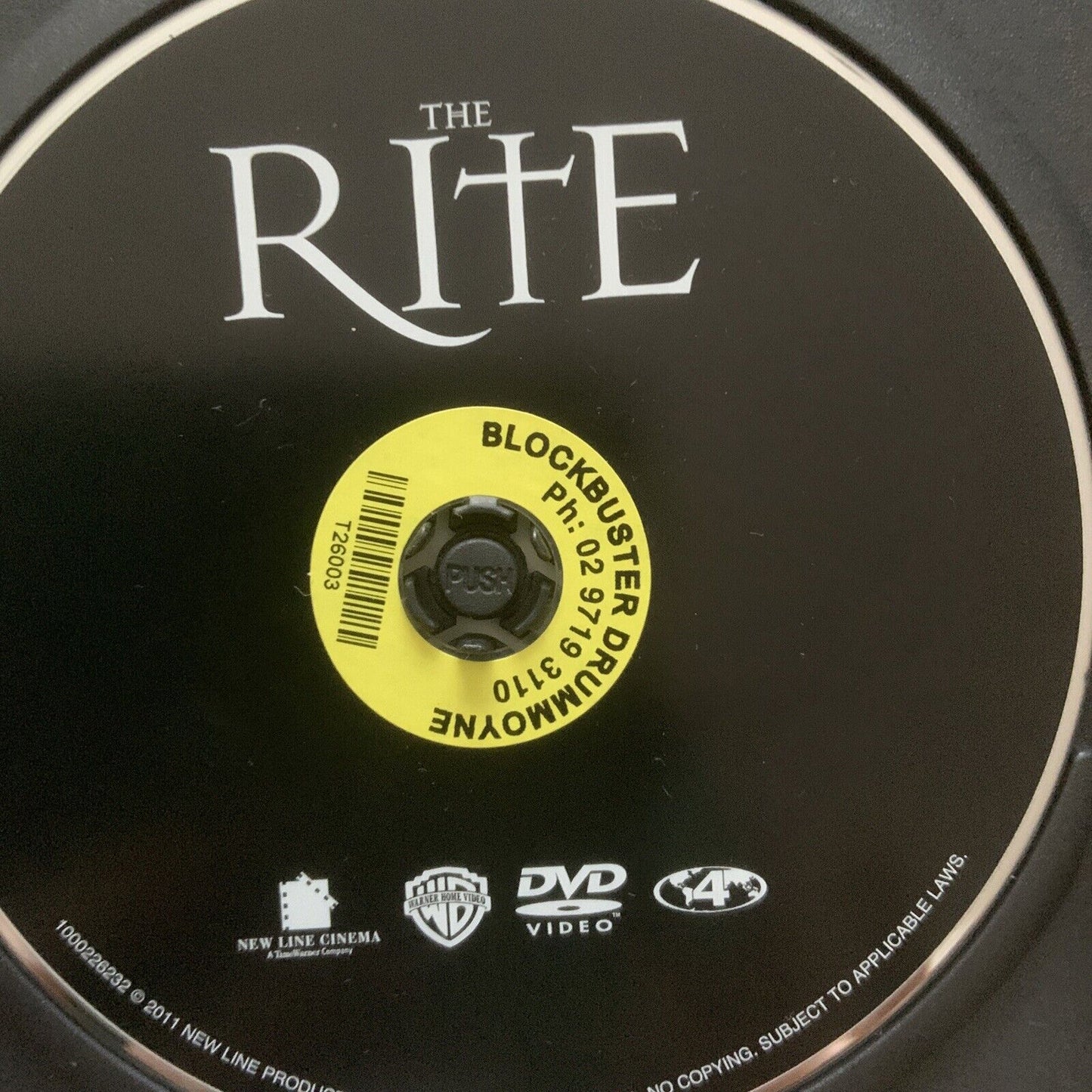 DVD Horror THE RITE 2011 Anthony Hopkins Movie  Exorcism True Story Ex Rental