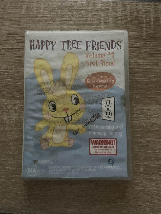 DVD Horror HAPPY TREE FRIENDS First Blood Vol 1 Cartoon Violence Rabbit MA15+