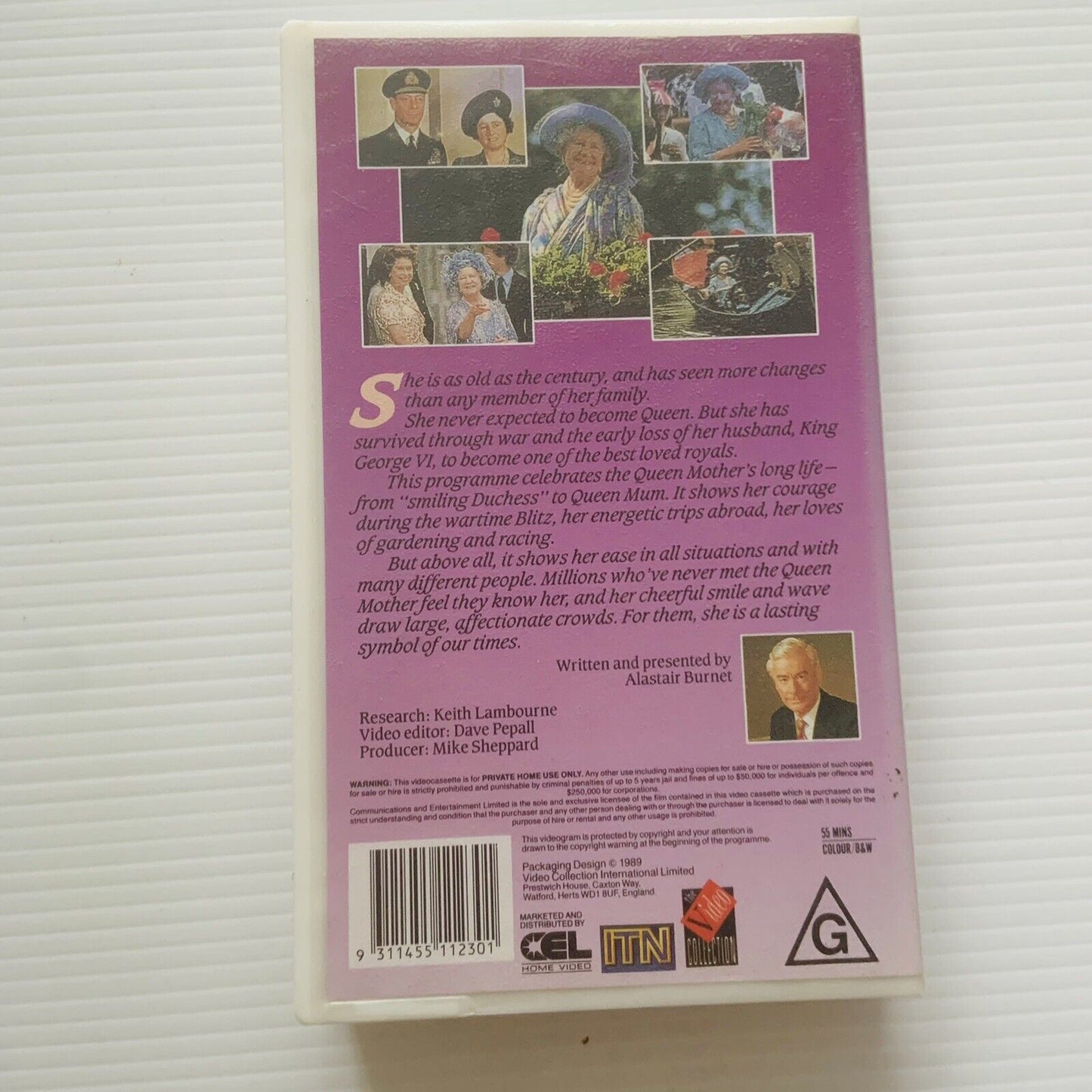 Rare VHS A ROYAL PORTRAIT The Queen Mother A Life of Our Times 1989 CEL Video