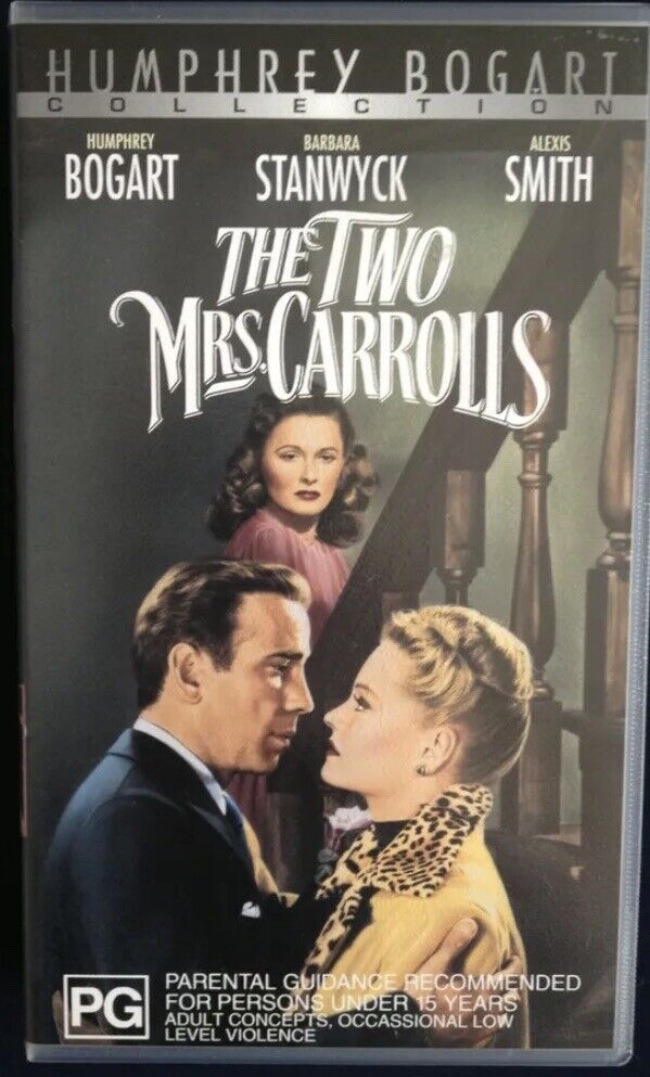 Rare VHS THE TWO MRS CARROLLS Humphrey Bogart Barbara Stanwyck Alexis Smith WB