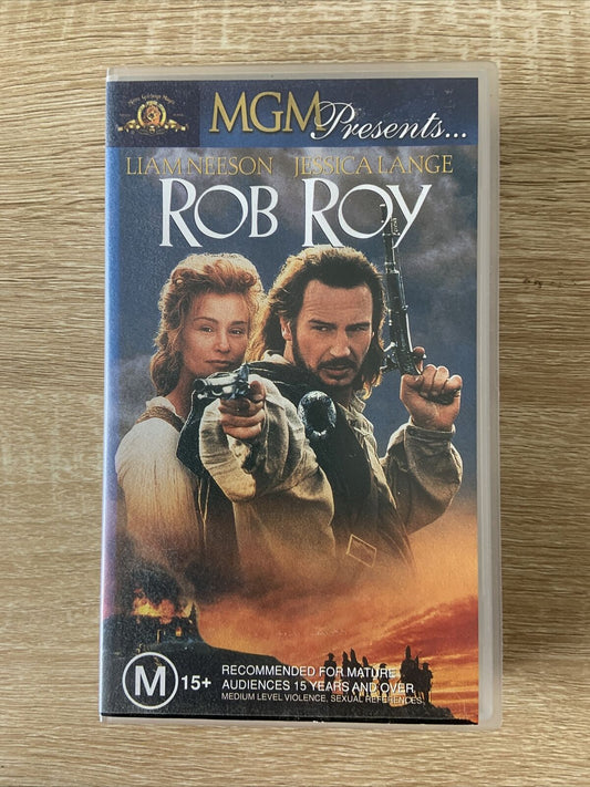 Rare VHS ROB ROY 1995 MGM UA Liam Neeson & Jessica Lange Historic Drama Video