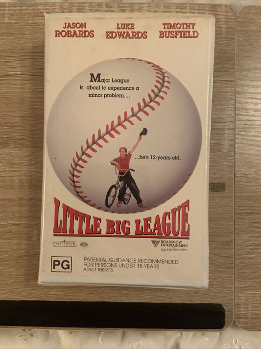 Rare VHS LITTLE BIG LEAGUE Jason Robards Luke Edwards Video Clamshell Big Box