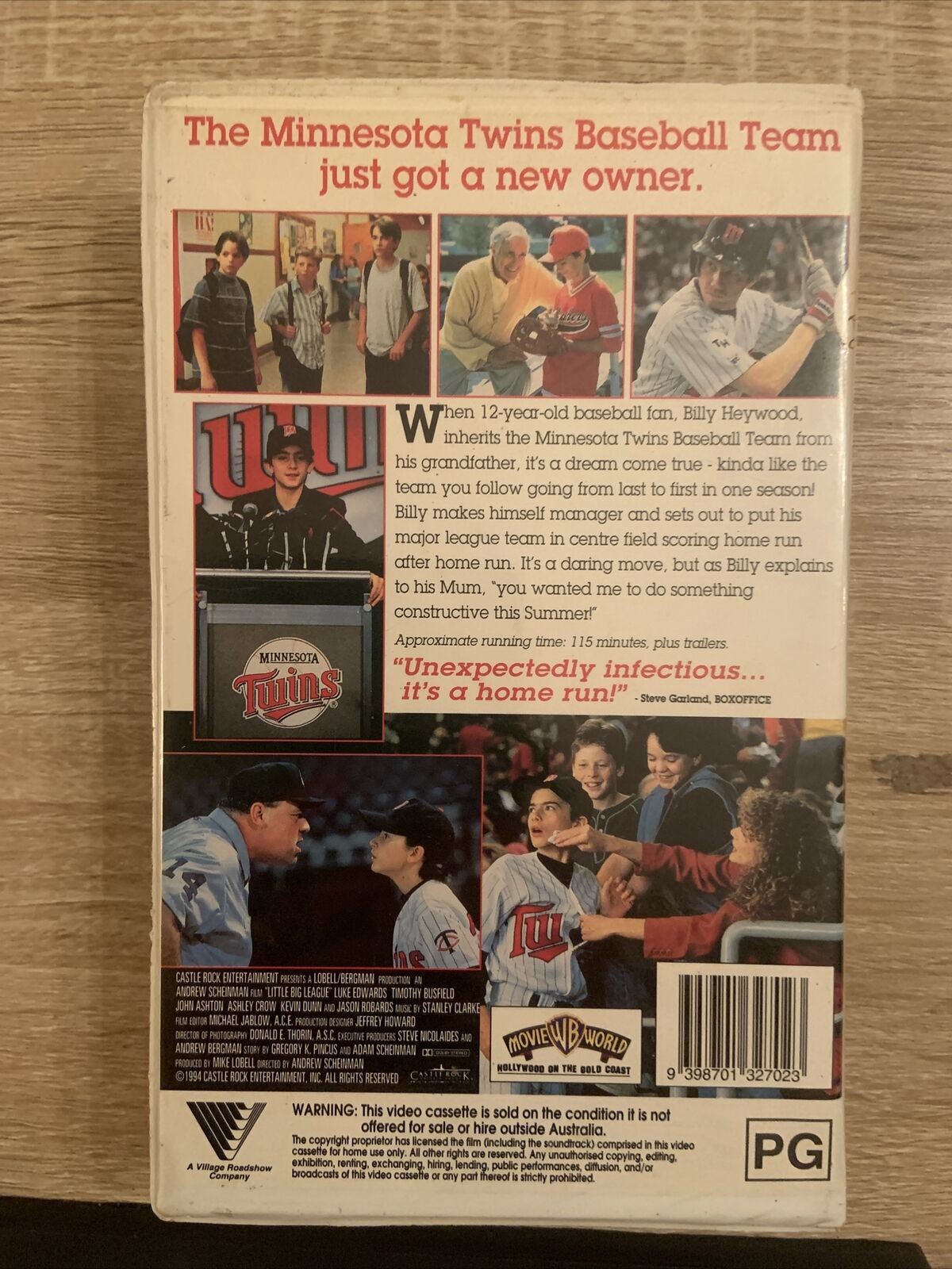Rare VHS LITTLE BIG LEAGUE Jason Robards Luke Edwards Video Clamshell Big Box