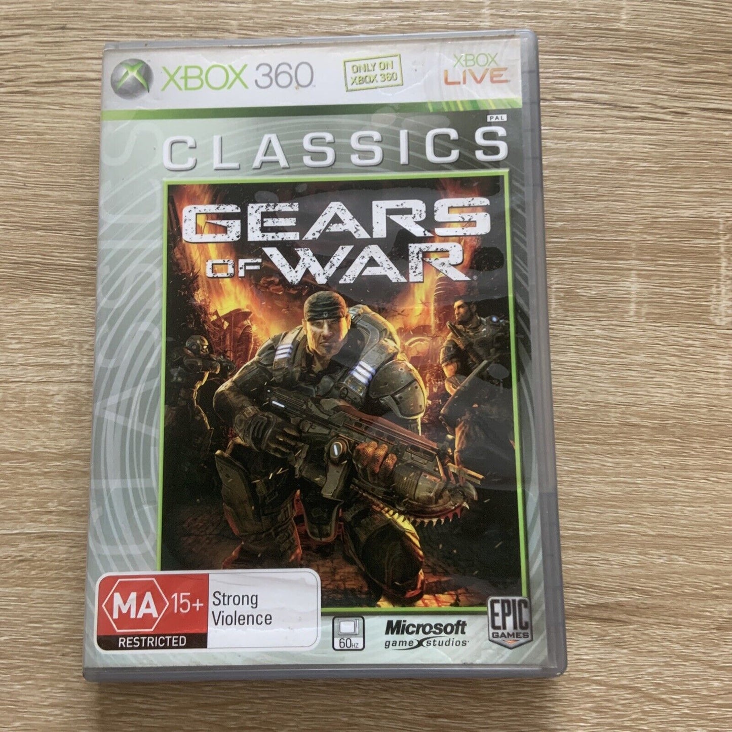 XBOX 360 GEARS OF WAR Complete 2006 PAL Microsoft Live Features +Manual
