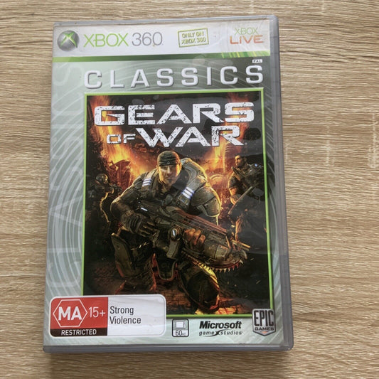 XBOX 360 GEARS OF WAR Complete 2006 PAL Microsoft Live Features +Manual