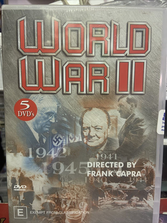 DVD World War II Frank Capra 5 Disc Set Military Hitler Churchill Sealed NEW