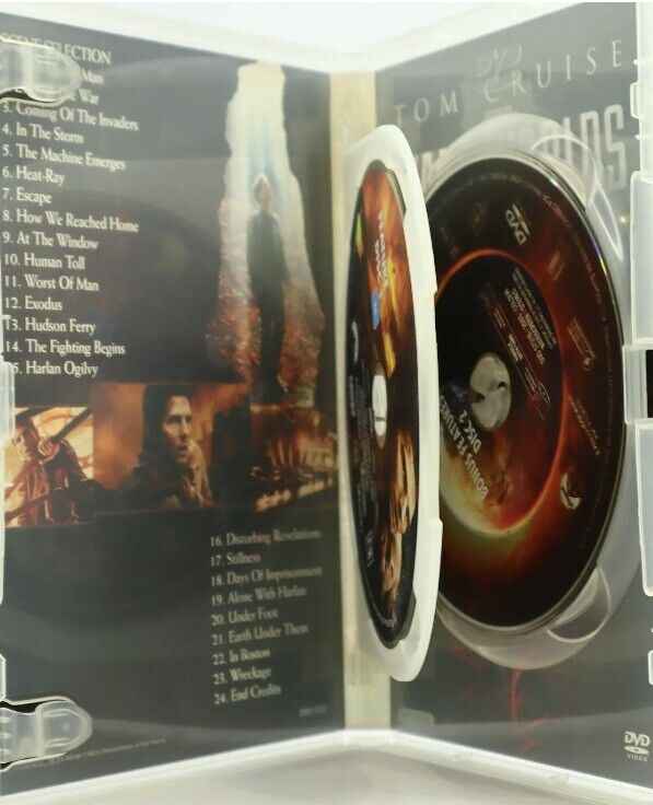 DVD WAR OF THE WORLDS Tom Cruise Sci Fi Thriller Drama HG Wells Movie 2 Disc Set