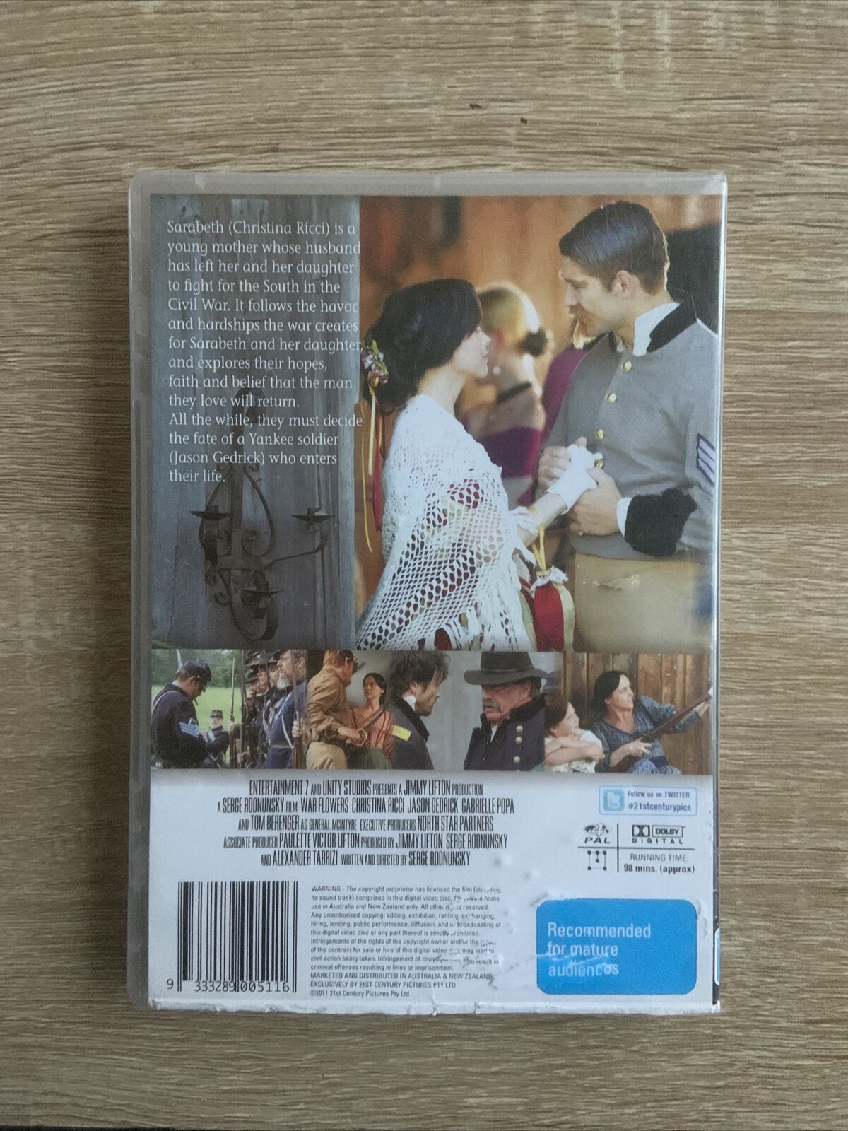 DVD WAR FLOWERS Movie 2011 Drama Violence 2012 Civil War Yankee Ex Rental