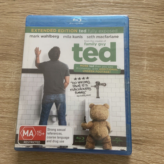 Blu-Ray TED EXTENDED EDITION fully exposed Family Movie MA15+ Comedy Sealed NEW