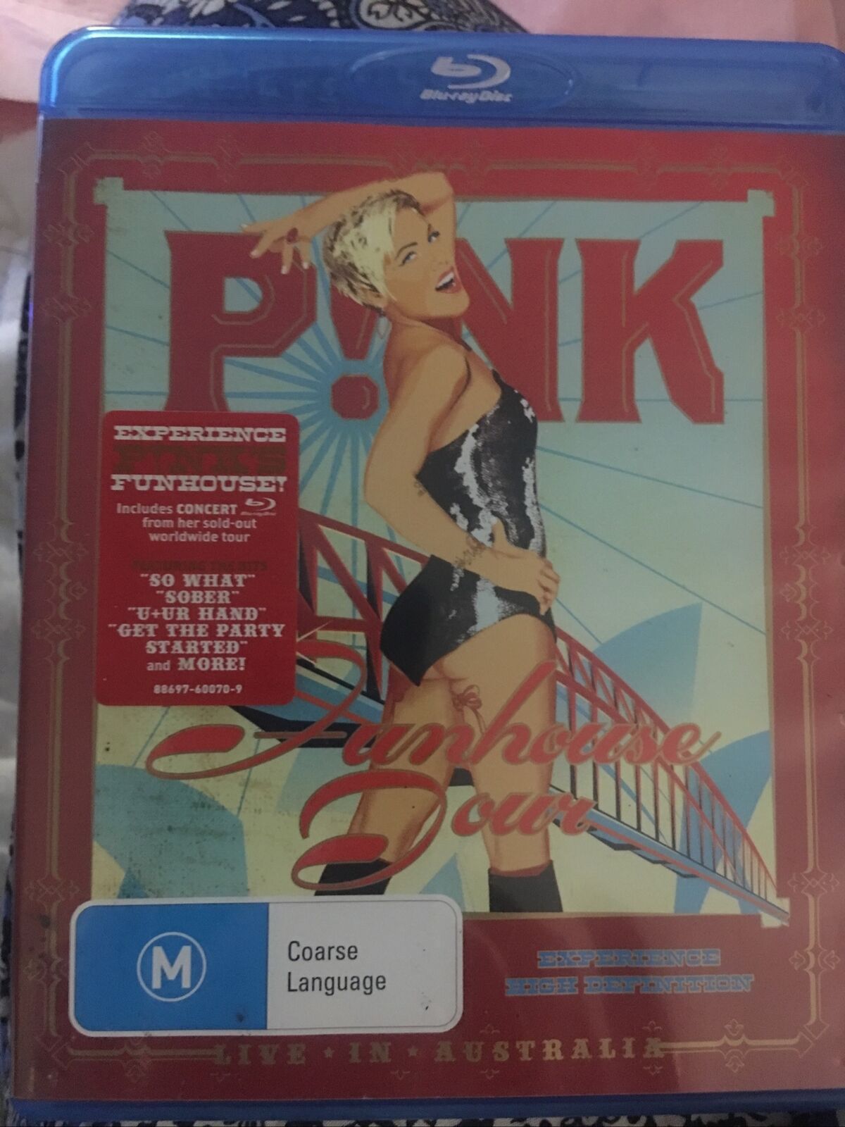 Blu-Ray PINK THE FUNHOUSE TOUR Live In Australia Concert 2009 Music Like New