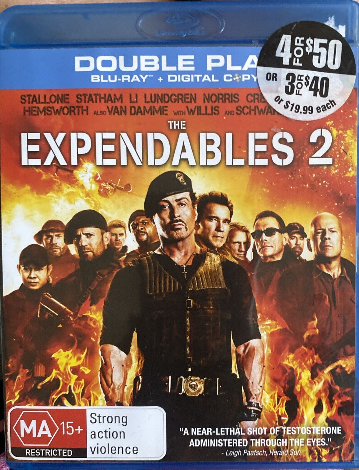 Blu-Ray The EXPENDABLES 2 Double Play Sylvester Stallone + Digital Copy Action