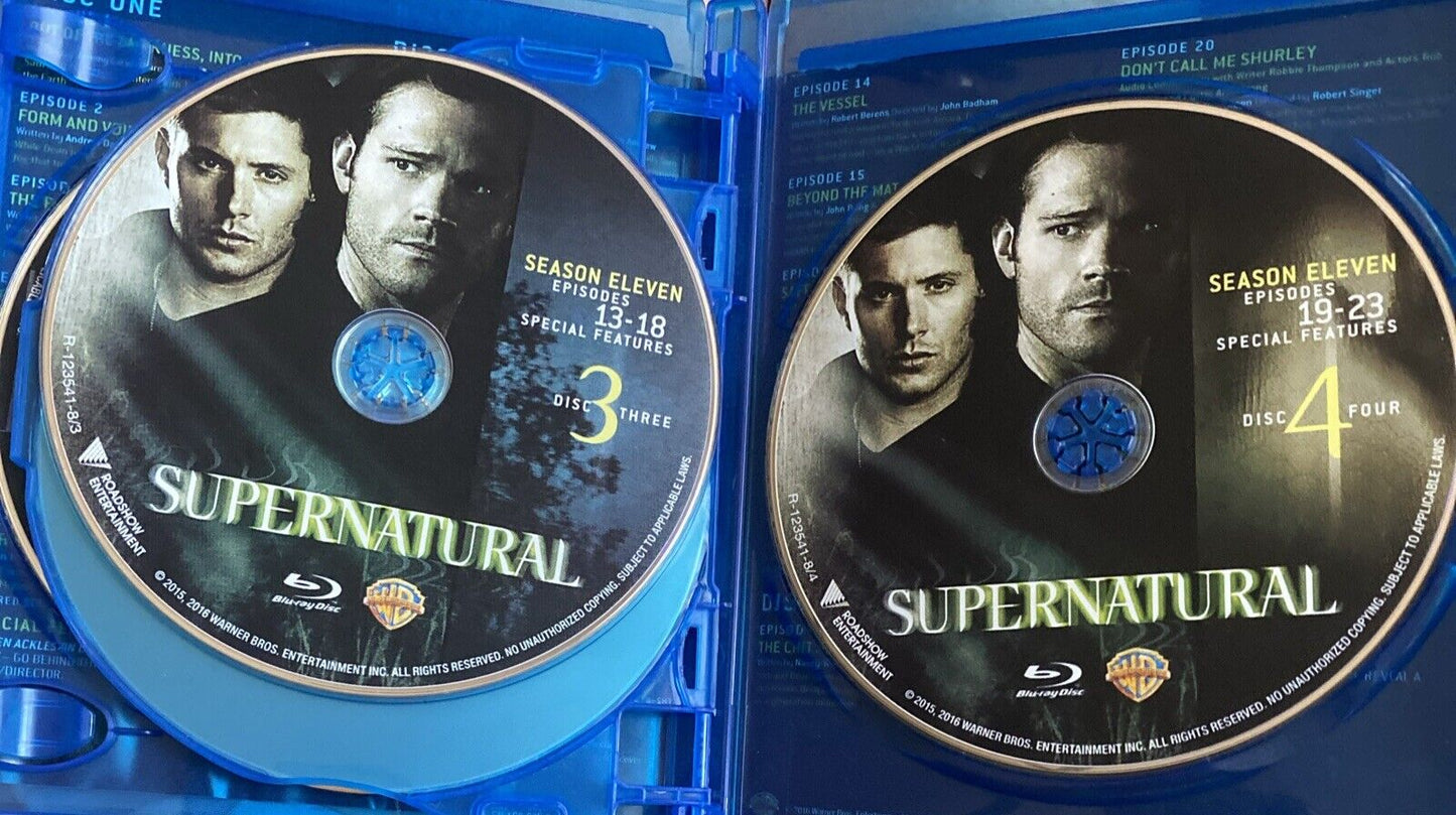 Blu-Ray SUPERNATURAL 11th Season 2015 4 Disc Set HD + Special Features Region B