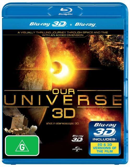 Blu-Ray OUR UNIVERSE 3D 2D & 3D Disc Journey Through Space & Time NEW