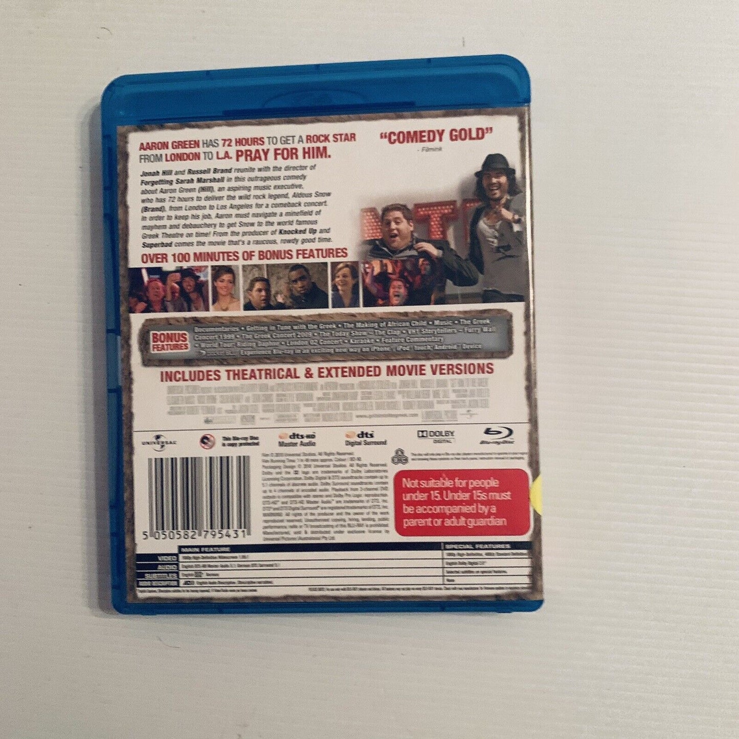 Blu-Ray GET HIM TO THE GREEK Jonah Hill Russell Brand Movie Comedy