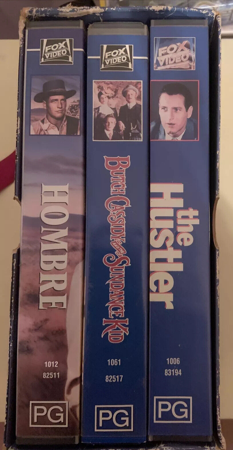3 VHS Set THE PAUL NEWMAN Classic Collection Movie Film WESTERNS Slipcase