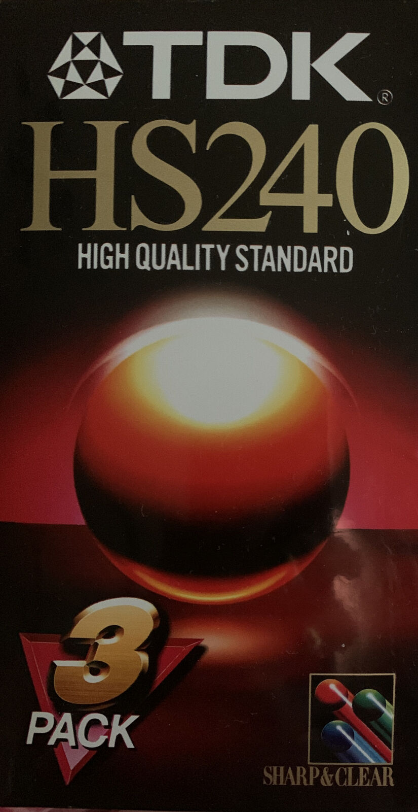 3 Pack BLANK VHS TDK HS240 Factory Sealed Video Cassette Tape High Quality NEW