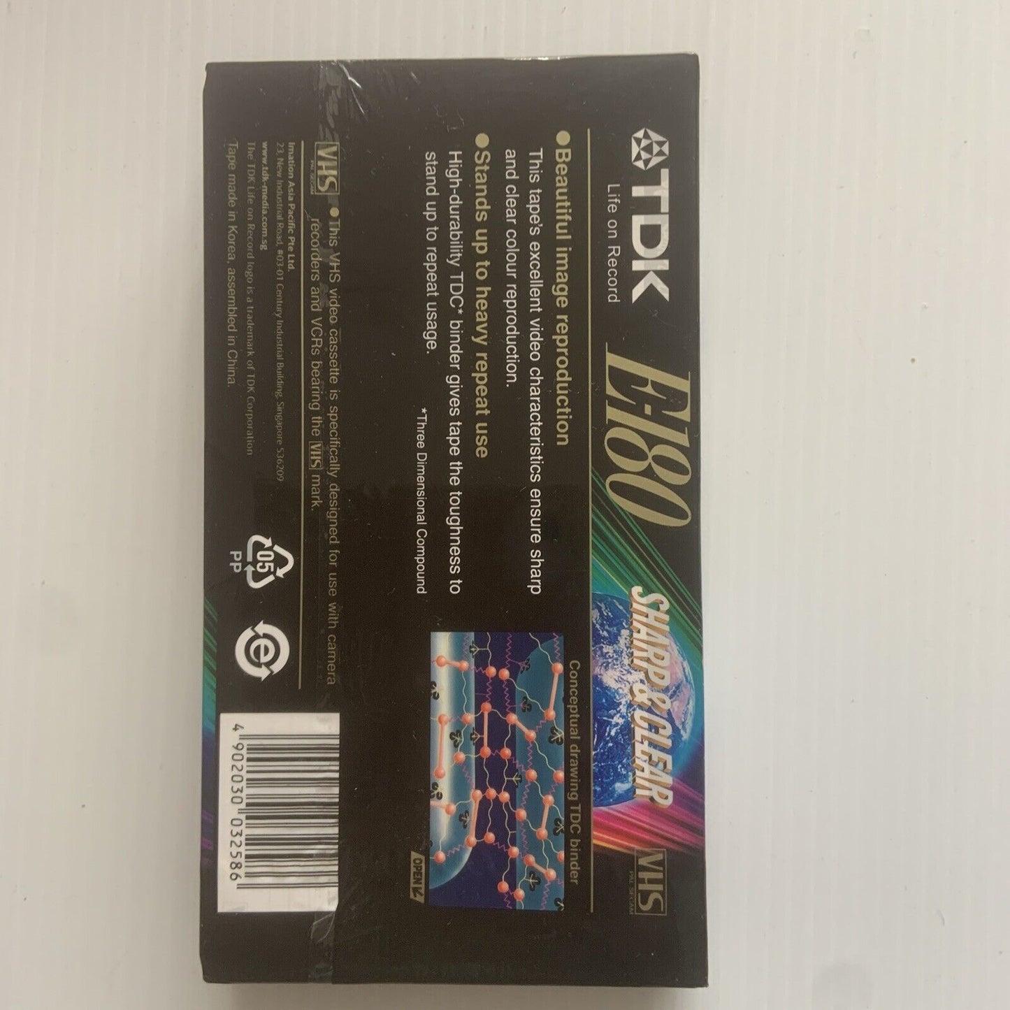 BLANK VHS 1 x TDK SC180 Video Cassette Tape Sharp & Clear Sealed NEW