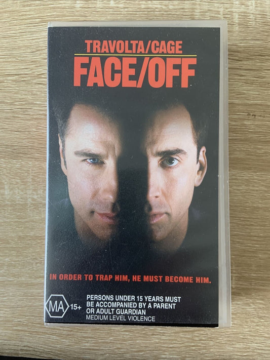 VHS FACE OFF PAL Australian Release Nicolas Cage John Travolta Video Tape