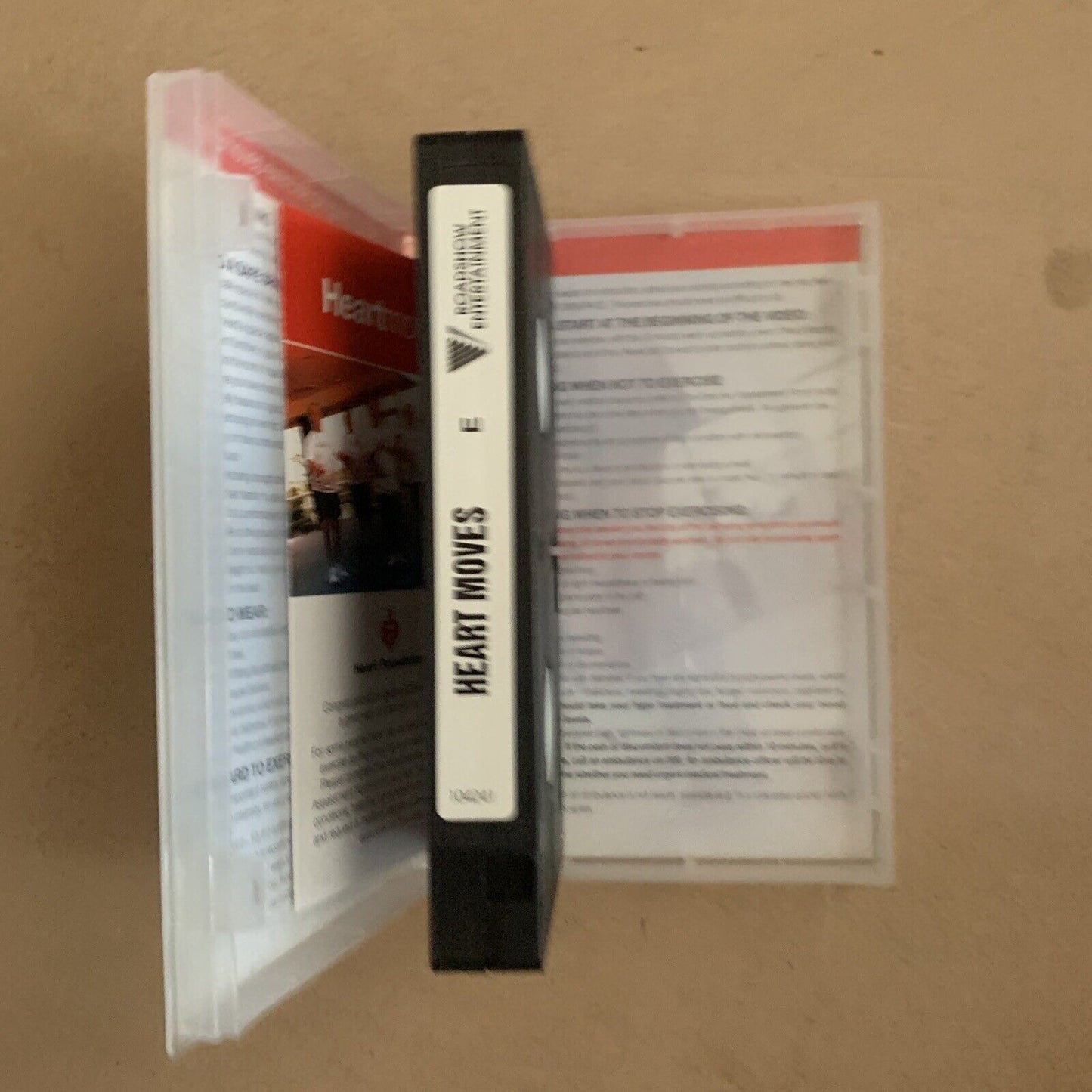 VHS HEARTMOVES Exercise Program For Life Heart Foundation 60min Sticker Mark