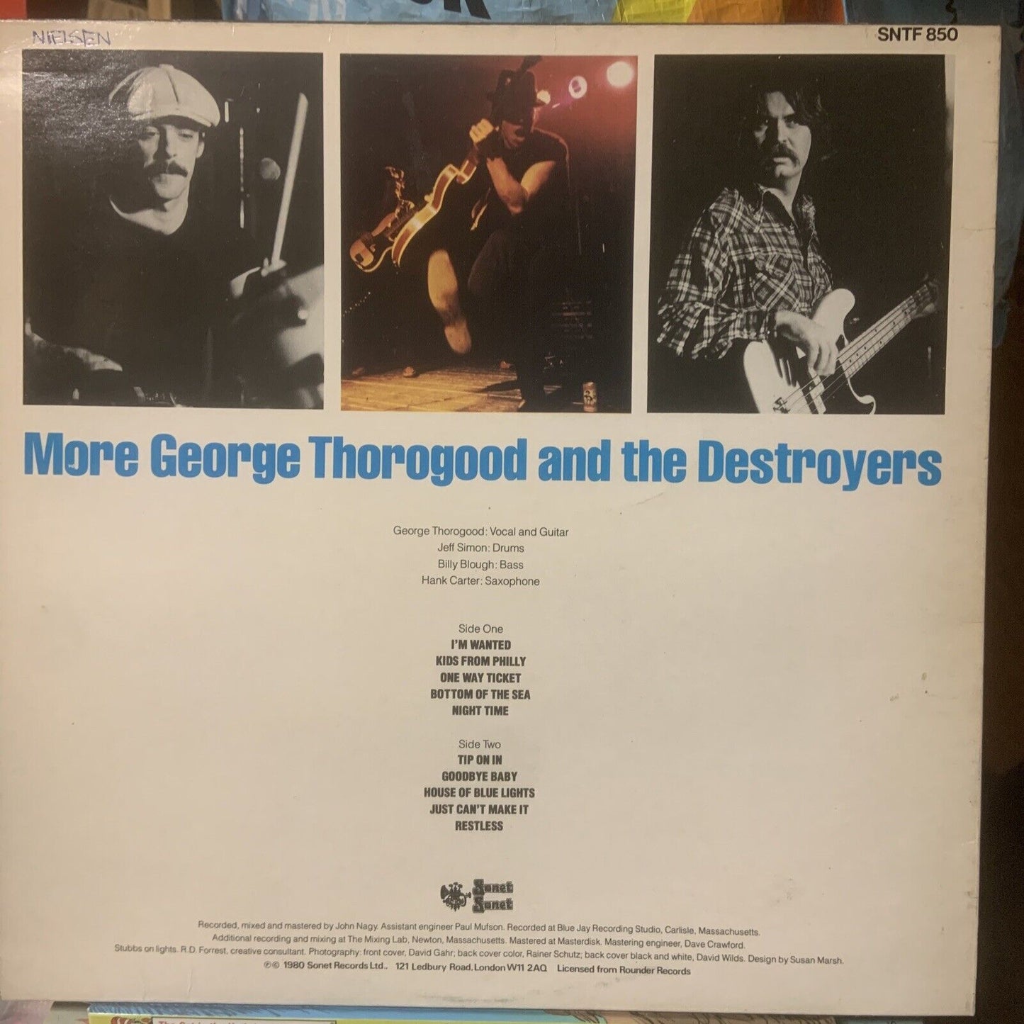 Vinyl LP More George Thorogood And The Destroyers 1980 UK Sonet Exc  RECORD