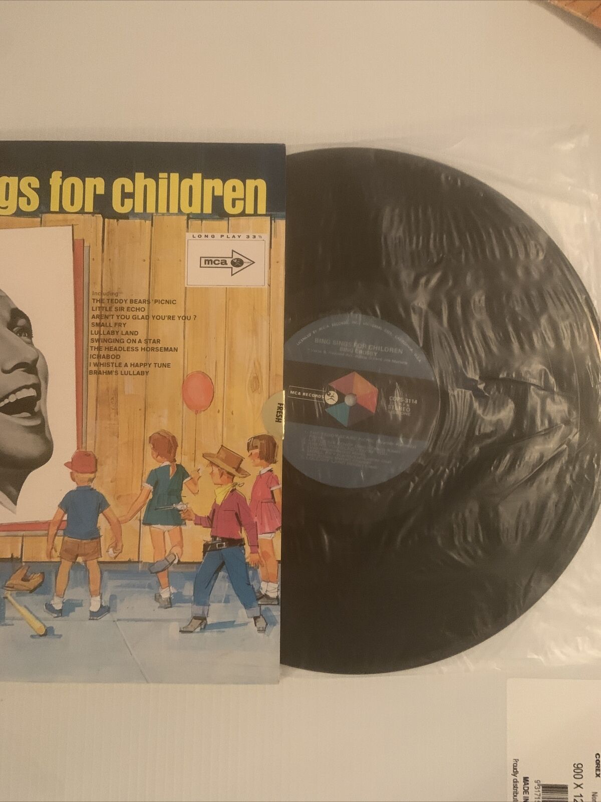 Vinyl LP BING CROSBY “Bing Sings For Children” MCA Records 12” Record NEW