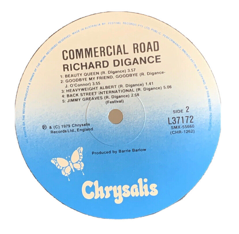 Vinyl LP  RICHARD DIGANCE Commercial Road ORIGINAL 1979 Australian Press 12"