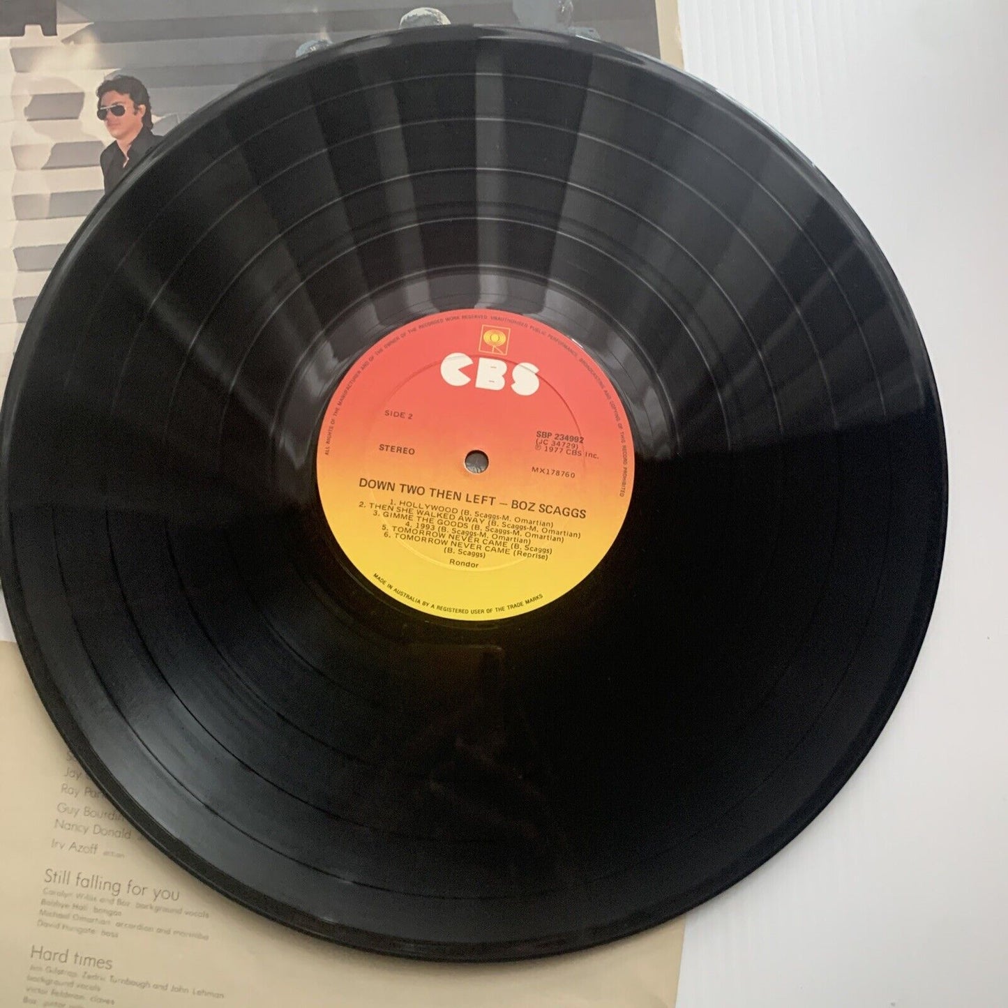 Vinyl LP Boz Scaggs DOWN TWO THEN LEFT Music Album Record 11 TRACKS  1977