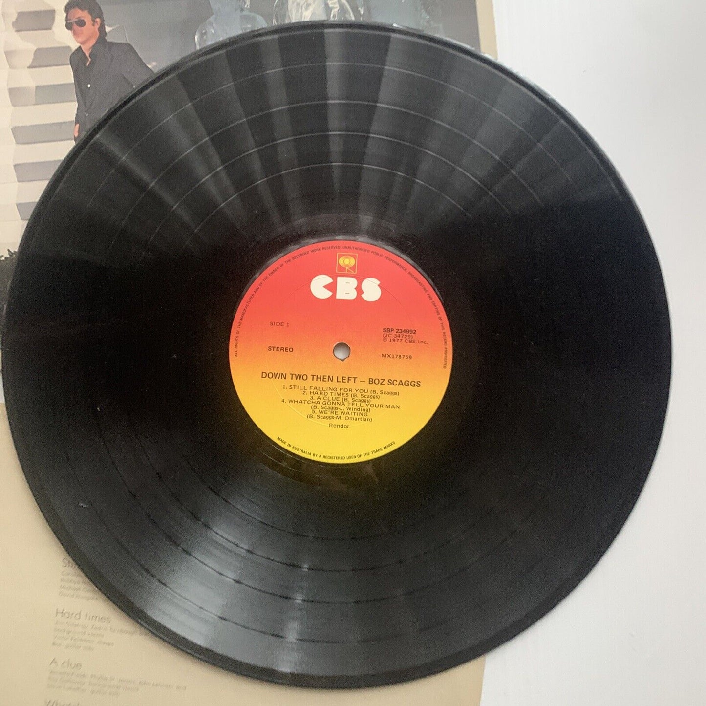 Vinyl LP Boz Scaggs DOWN TWO THEN LEFT Music Album Record 11 TRACKS  1977
